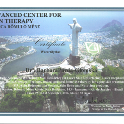 Certyfikat Dr Parda - Rio de Janerio 2013