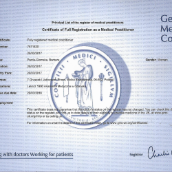 Certyfikat dr Barbara Parda - Głomska